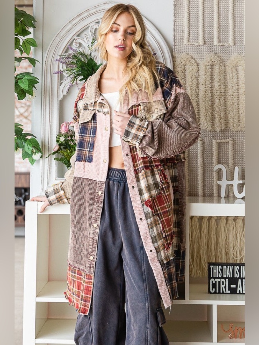 Oli & Hali | STAR Patchwork & Corduroy Jacket Sz L